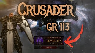 Diablo 3 Season 30 Crusader GR 113 in 444 min [upl. by Ablem]