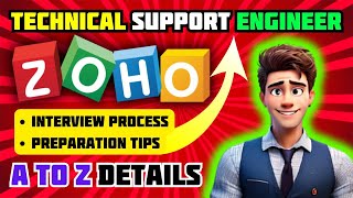 Zoho technical support engineer Interview process  Crack interview in ZohoZoho interview questions [upl. by Tomchay]