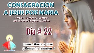 CONSAGRACION A JESUS POR MARIA DIA  22 [upl. by Nonnahsal]