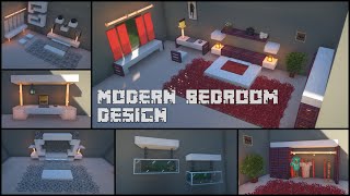 Minecraft Tutorial Modern Bedroom Design ideas [upl. by Aaberg391]