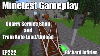 Minetest Gameplay EP222 Quarry Service Shop and New Advanced Train LoadUnload Tracks [upl. by Warthman]