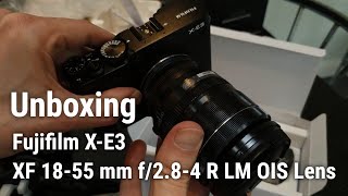 Unboxing the Fujifilm XE3 with XF 1855 mm f284 R LM OIS Kit Lens bought new for £649 📷 [upl. by Trey198]