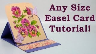 how to make any size easel card [upl. by Wieche]