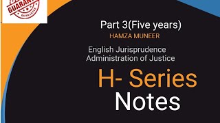 LLB part 3 English Jurisprudence Administration of Justice For Notes 03487802537 [upl. by Nuhsyar381]