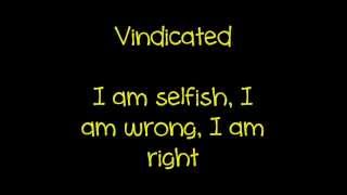 Dashboard Confessional Vindicated Lyrics [upl. by Neelloj]