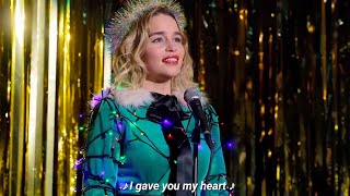 quotLast Christmasquot I gave you my heart WITH Lyrics  From The Movie Last Christmas By Emilia Clarke [upl. by Ztnahc]