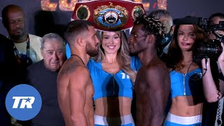 Vasiliy Lomachenko and Richard Commey Make Weight Main Event Official Sat ESPN amp ESPN [upl. by Baskett]