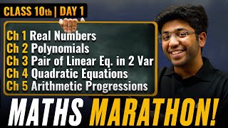 Class 10th Maths Marathon  CH 1 to CH 5 🔥  Shobhit Nirwan [upl. by Onaicul]