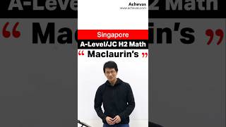 Singapore ALevel H2 Math  Maclaurins Series math differentiation maclaurinseries [upl. by Elpmet]