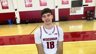 Badgers C Riccardo Greppi previews freshman season at local Media Day [upl. by Nigel]