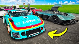 Liberty Walk RX7 Gate CRASHES SECRET Hypercar Meet [upl. by Nottarts]