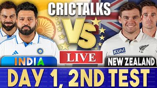 Live IND Vs NZ Day 1  2nd Test  Live Scores amp Commentary  India vs New Zealand  Last 20 [upl. by Yenettirb]