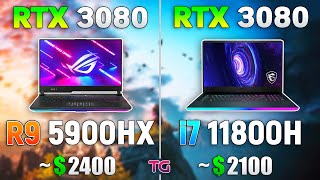 Ryzen 9 5900HX vs i7 11800H  Which Laptop CPU is Better RTX 3080 Laptop [upl. by Levinson852]