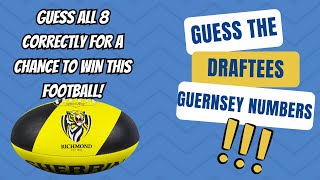 WIN A FOOTY  Guess all 8 draftees numbers correctly for your chance to win [upl. by Lindholm]