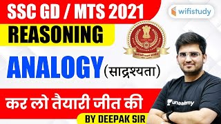 Analogy  Reasoning  SSC GD MTS 2021  wifistudy  Deepak Tirthyani [upl. by Airdnala]