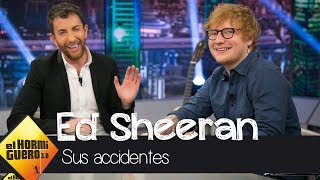 Ed Sheeran cuenta sus accidentes quotGolpeé a Justin Bieber en la cara con un palo de golfquot [upl. by Nayk]