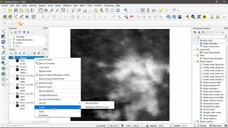 Calculate MODIS LST Terra Night using Raster Calculator in Q GIS 31415 Pi [upl. by Dolf]