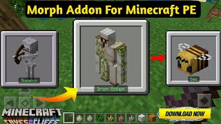 Morph AddOn In Minecraft Pe  Morph Mod InMinecraft Pe l in Hindi  2021 [upl. by Stclair939]