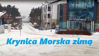 Krynica Morska zimą 2021 Zobacz nadmorski kurort w odsłonie śnieżnej [upl. by Michell]