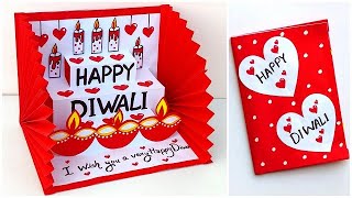 DIY Diwali pop up card 2024  Diwali greeting card idea  Diwali card for School competition [upl. by Shem]