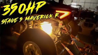 350HP Can Am Maverick R SHOOTS FLAMES Evo Stage 5 w LAUNCH CONTROL [upl. by Eittik]