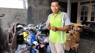 CARA MENGATUR STANG YANG MIRING DAN MENINGGIKAN STANG SEPEDA LISTRIK [upl. by Oirrad]