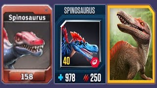 SPINOSAURUS  Jurassic World The Game Vs Jurassic World Alive Vs Jurassic Park Builder [upl. by Lauren]