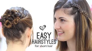 EASY HAIRSTYLES SHORT HAIR [upl. by Sly]