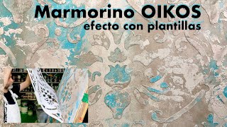 TUTORIAL MARMORINO OIKOS CON STENCIL [upl. by Suissac]