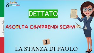 DETTATO IN ITALIANO per principianti  Esercizio di ascolto comprensione e scrittura [upl. by Niatsirhc752]