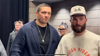 OLEKSANDR USYK PULLS UP AT TANKMARTIN SHOWS LOVE TO CALEB PLANT [upl. by Gluck]