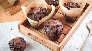 Muffins au chocolat cœur pâte à tartiner [upl. by Enuj]