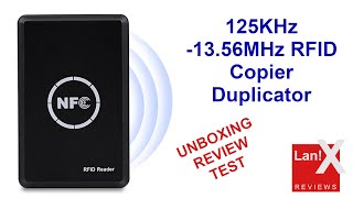 125KHz 1356MHz RFID Copier Duplicator UnboxReviewTest [upl. by Etnohc]