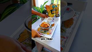 Doodle Art on Tray  diy resin craft snack bestoutofwaste [upl. by Ardnaik27]