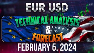 Latest EURUSD Forecast and Elliot Wave Technical Analysis for February 5 2024 [upl. by Asilrac]