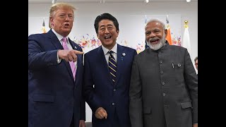 Modi holds trilateral meeting with Trump Abe Shinzo in G20 Summit [upl. by Linkoski]