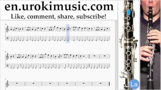 Clarinet lessons Happy  Birthday Sheet Music Tutorial Part2 umb352 [upl. by Antonietta]