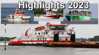 Highlights 2023  Binnenschifffahrt  Seeschiffe  Rhein  Kanal  Nordsee [upl. by Aikan]