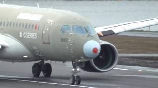 Bombardier CS100 London City Takeoff with quotVulcan Howlquot [upl. by Avot]