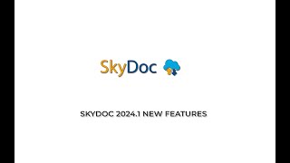 SkyDoc 2024 1 New Features [upl. by Okihsoy]