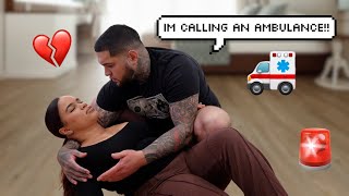 PASSING OUT PRANK ON BOYFRIEND CUTE REACTION [upl. by Ardua520]