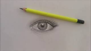 Kako lako nacrtati oko uz pomoc samo jedne olovke ceo proces  za pocetnike  How to draw an eye [upl. by Atteloc576]