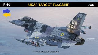 DCS World UKAF F16 Target Flagship Black Sea Fleet in 4K UHD Fictional Simulated [upl. by Kreiker]