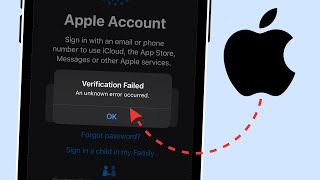 How To Fix “Verification Failed An Unknown Error Occurred” on iPhone  Apple ID Login Problem [upl. by Sehguh]