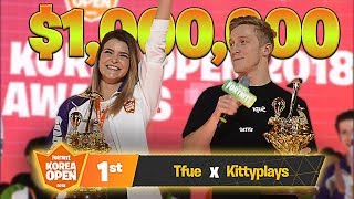 WE WON THE 1000000 FORTNITE KOREA OPEN TOURNAMENT ft Tfue  KittyPlays [upl. by Boesch]