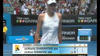 Ivanovic v Sharapova 2008 Australian Open Womens Final Highlights [upl. by Harwilll]