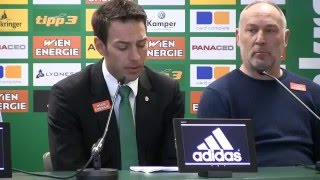 Pressekonferenz vor dem Heimspiel vs SV Mattersburg März 2016 [upl. by Rokach]