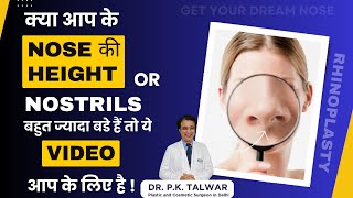 Nose Job Decreasing the size of the Nose and Nostrils Rhinoplasty Surgery in Delhi  Dr PK Talwar [upl. by Sitoiganap]