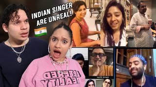 Indian Singers are ready Anytime Anywhere  Latinos react to Impromptu Singing ft Arijit Shreya [upl. by Ttezil]