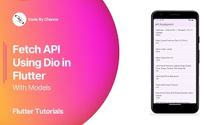 API Call Using Dio with Model in Flutter  Flutter Tutorials [upl. by Anauqahc]